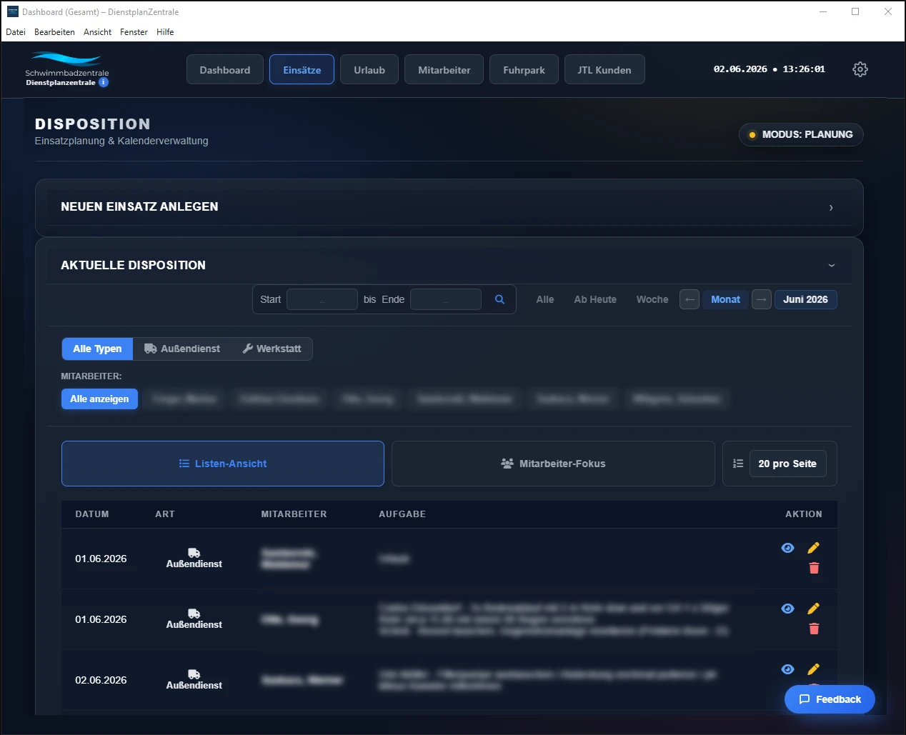 Dienstplanzentrale Screenshot 2